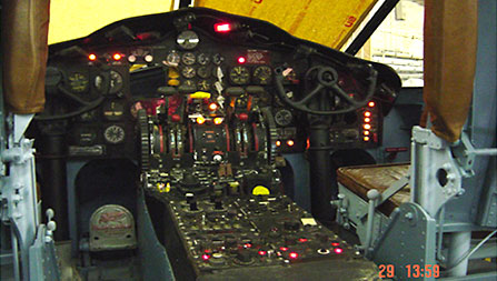 Cockpit mockup; built by Global Entertainment Industries in Burbank, CA